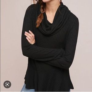 Anthropologie Maeve winterscape cowl neck top